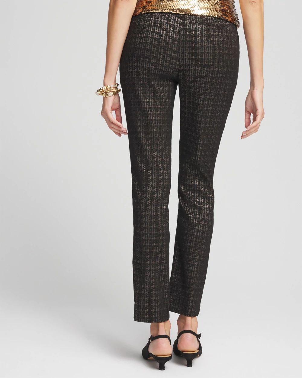 Brigitte Metallic Tiles Ankle Pants
